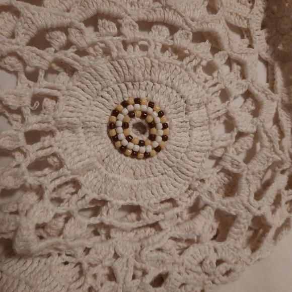 Crochet Openwork Sweater in Cream - Picture 4 of 4